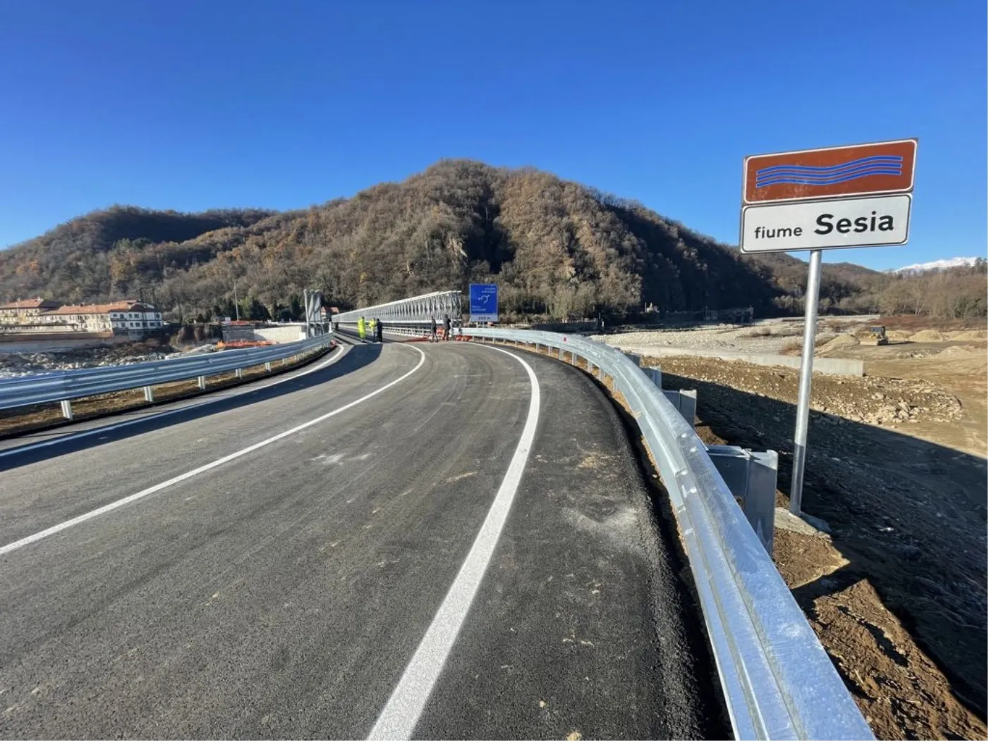 Il ponte di Romagnano Sesia percorribile